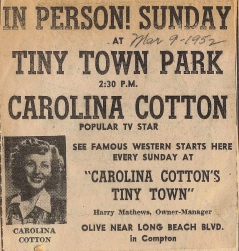 Carolina Cotton Ad 1952
